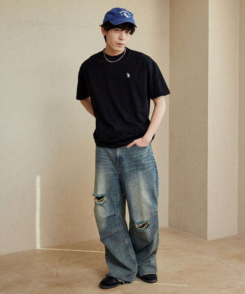 U.S. POLO ASSN.(ユーエスポロアッスン)の「U.S. POLO ASSN.U.S. POLO ASSN. × PUBLUX/ユーエスポロアッスン 別注 ワンポイント 刺繍 クルーネック Tシャツ 限定展開(Tシャツ/カットソー・メンズ・ブラック/チャコールグレー/ネイビー/ピンク/ホワイト/ブラウン/グレー・MEDIUM/LARGE/SMALL)」の21枚目の写真