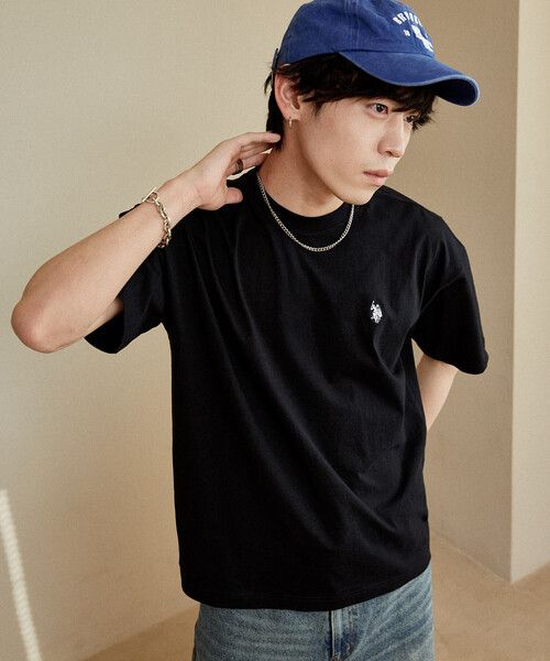 U.S. POLO ASSN.(ユーエスポロアッスン)の「U.S. POLO ASSN.U.S. POLO ASSN. × PUBLUX/ユーエスポロアッスン 別注 ワンポイント 刺繍 クルーネック Tシャツ 限定展開(Tシャツ/カットソー・メンズ・ブラック/チャコールグレー/ネイビー/ピンク/ホワイト/ブラウン/グレー・MEDIUM/LARGE/SMALL)」の22枚目の写真
