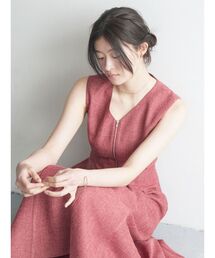 LAGUNAMOON | フロントZIPミックスカラーワンピース(ワンピース)