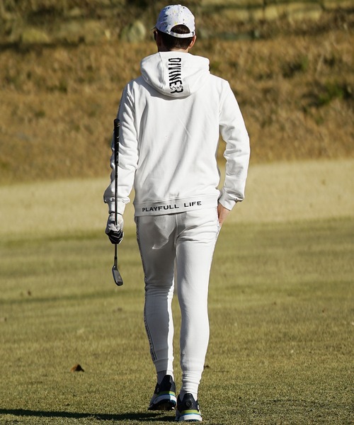 JOKER(ジョーカー)の「【DIVINER GOLF】裏毛テープ使いジップパーカー+ジョガーパンツ セットアップ メンズ ゴルフウェア スウェット 春服(セットアップ・メンズ・ホワイト/ブラック/杢グレー・M/L/XL/XXL)」の5枚目の写真