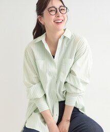 SHOO・LA・RUE | 【体型カバー】バックギャザーで魅せる オーバーサイズシャツ(シャツ/ブラウス)