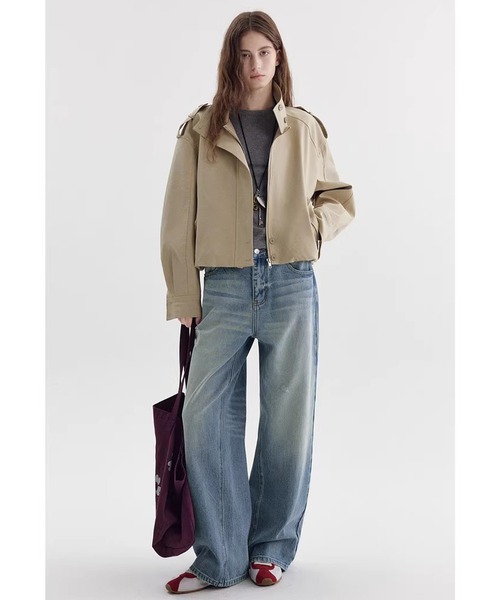 Fano Studios（ファノ ストゥディオズ）の「ハイウエスト ストレート デニムパンツ FX26K025【Fano Studios】【2026SS】（デニムパンツ・レディース・ブルー・L/M/S）」の2枚目の写真