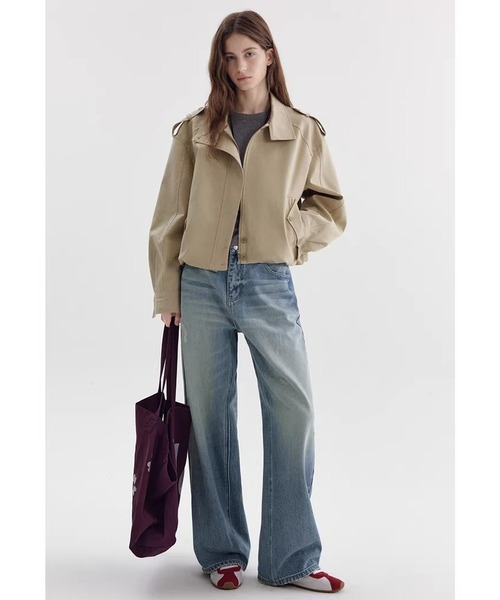 Fano Studios（ファノ ストゥディオズ）の「ハイウエスト ストレート デニムパンツ FX26K025【Fano Studios】【2026SS】（デニムパンツ・レディース・ブルー・L/M/S）」の4枚目の写真