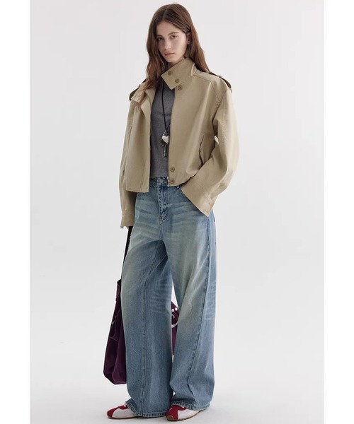 Fano Studios（ファノ ストゥディオズ）の「ハイウエスト ストレート デニムパンツ FX26K025【Fano Studios】【2026SS】（デニムパンツ・レディース・ブルー・L/M/S）」の5枚目の写真