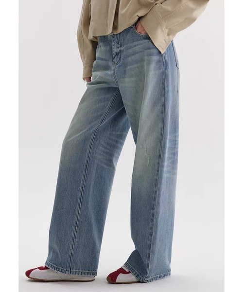 Fano Studios（ファノ ストゥディオズ）の「ハイウエスト ストレート デニムパンツ FX26K025【Fano Studios】【2026SS】（デニムパンツ・レディース・ブルー・L/M/S）」の7枚目の写真