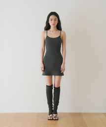 LACE RIBBED SLEEVELESS TOP, CHARCOAL