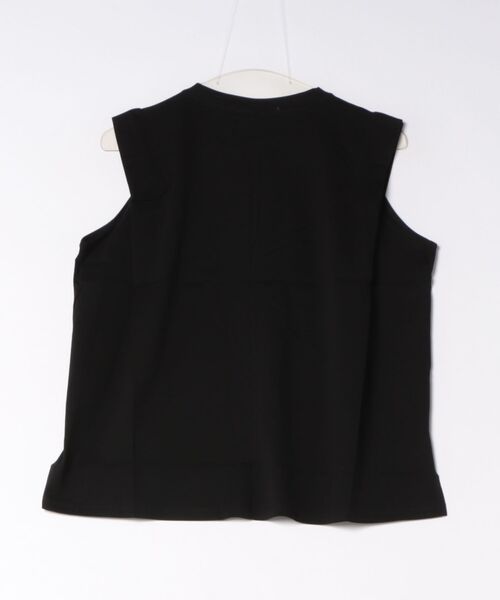 audrey and john wad(オードリーアンドジョンワッド)の「ダブルシルケットTOPS(Tシャツ/カットソー・レディース・ブラック/オフホワイト/チャコールグレー/サックスブルー・FREE)」の5枚目の写真