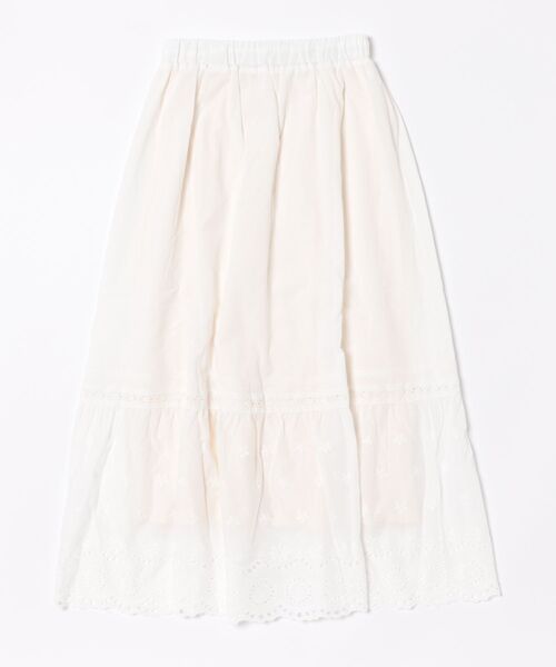 flower（フラワー）の「フローラルコットンスカート（スカート・レディース・ホワイト・FREE）」の7枚目の写真