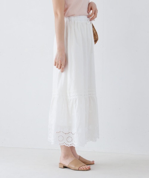 flower（フラワー）の「フローラルコットンスカート（スカート・レディース・ホワイト・FREE）」の21枚目の写真