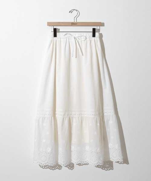 flower（フラワー）の「フローラルコットンスカート（スカート・レディース・ホワイト・FREE）」の19枚目の写真