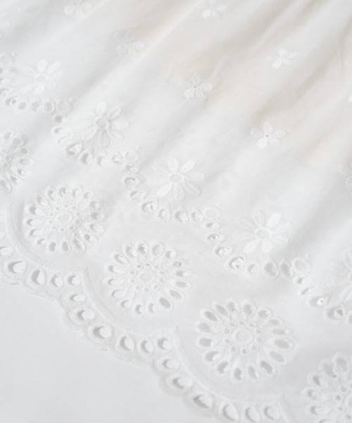 flower（フラワー）の「フローラルコットンスカート（スカート・レディース・ホワイト・FREE）」の2枚目の写真