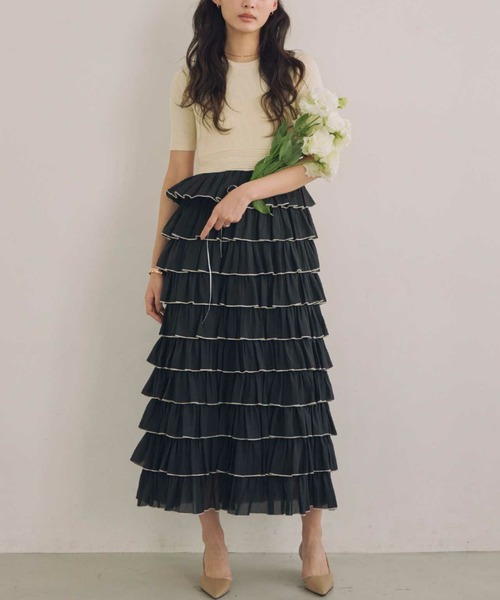 ACYM（アシーム）の「ドッキングスカートワンピース（ワンピース・レディース・ホワイト/ブラック・FREE）」の22枚目の写真