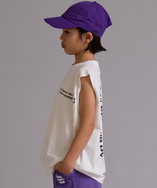 PAIRMANON STREET（ペアマノンストリート）の「【90-160cm】【綿100%】吸水速乾 グラフィックタンク【PAIRMANON STREET】（タンクトップ・キッズ・オフホワイト/ブラック系その他/ベージュ/ブラック・100/110/120/130/140/150/160/90）」の6枚目の写真