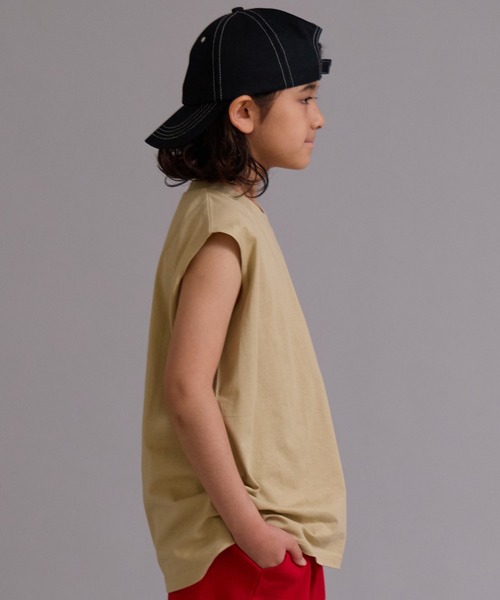 PAIRMANON STREET（ペアマノンストリート）の「【90-160cm】【綿100%】吸水速乾 グラフィックタンク【PAIRMANON STREET】（タンクトップ・キッズ・オフホワイト/ブラック系その他/ベージュ/ブラック・100/110/120/130/140/150/160/90）」の20枚目の写真