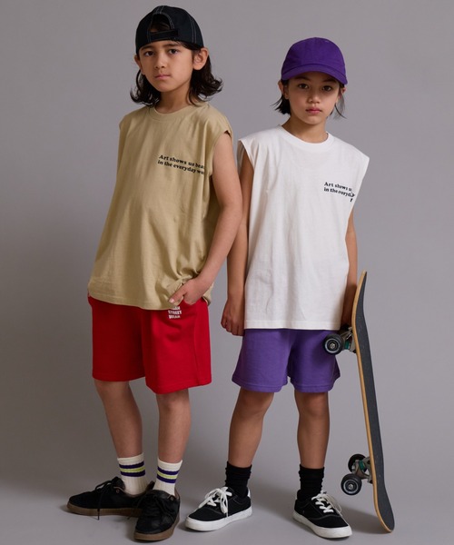 PAIRMANON STREET（ペアマノンストリート）の「【90-160cm】【綿100%】吸水速乾 グラフィックタンク【PAIRMANON STREET】（タンクトップ・キッズ・オフホワイト/ブラック系その他/ベージュ/ブラック・100/110/120/130/140/150/160/90）」の17枚目の写真