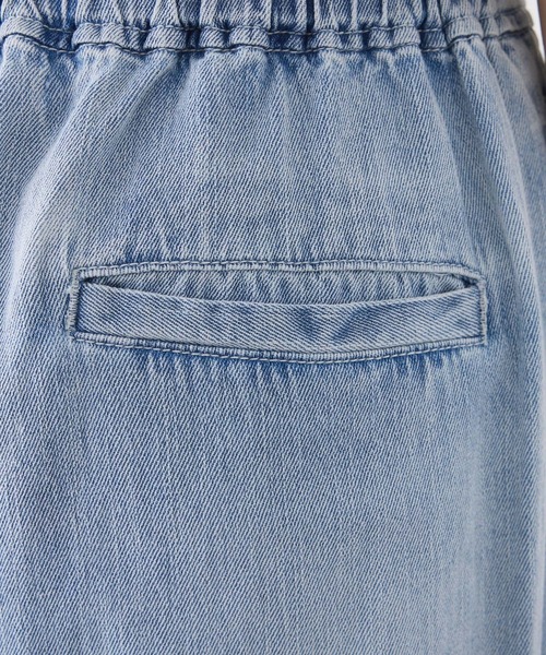 PUAL CE CIN（ピュアルセシン）の「綿麻デニムイージーパンツ（デニムパンツ・レディース・ブルー/インディゴブルー・FREE）」の7枚目の写真