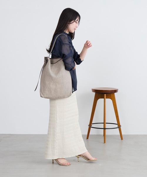 marco masi(マルコマージ)の「【MARCO MASI】リネンショルダートートバッグ(トートバッグ・レディース・オートミール・FREE)」の10枚目の写真