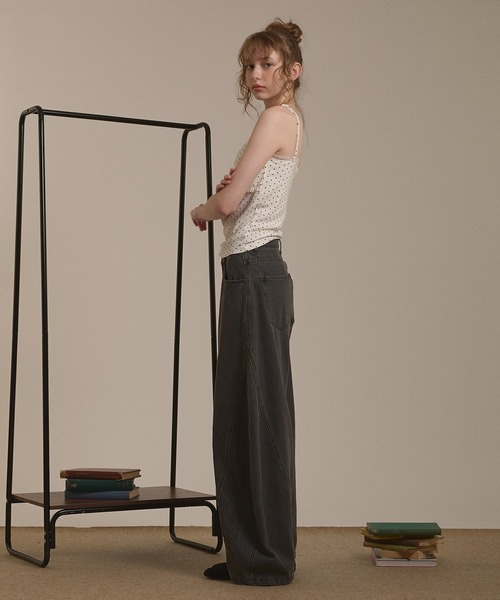 hazyl(ヘイジル)の「eyelet gather camisole/アイレットギャザーキャミソール(キャミソール・レディース・グレー系その他/オフホワイト/ホワイト系その他/カーキ・フリー)」の15枚目の写真