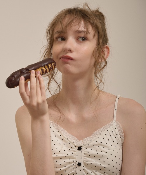 hazyl(ヘイジル)の「eyelet gather camisole/アイレットギャザーキャミソール(キャミソール・レディース・グレー系その他/オフホワイト/ホワイト系その他/カーキ・フリー)」の20枚目の写真