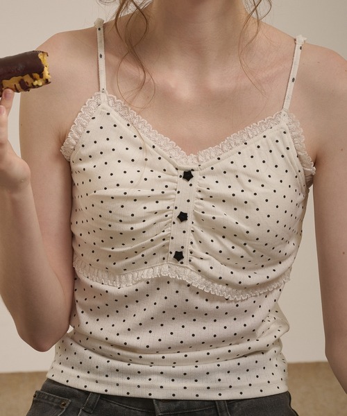 hazyl(ヘイジル)の「eyelet gather camisole/アイレットギャザーキャミソール(キャミソール・レディース・グレー系その他/オフホワイト/ホワイト系その他/カーキ・フリー)」の22枚目の写真