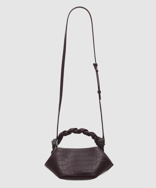 GANNI（ガニー）の「Bou Mini Croco Pelinova（ショルダーバッグ・レディース・バーガンディー・ONE SIZE）」の2枚目の写真