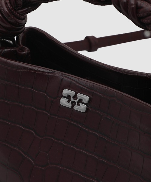 GANNI（ガニー）の「Bou Mini Croco Pelinova（ショルダーバッグ・レディース・バーガンディー・ONE SIZE）」の4枚目の写真
