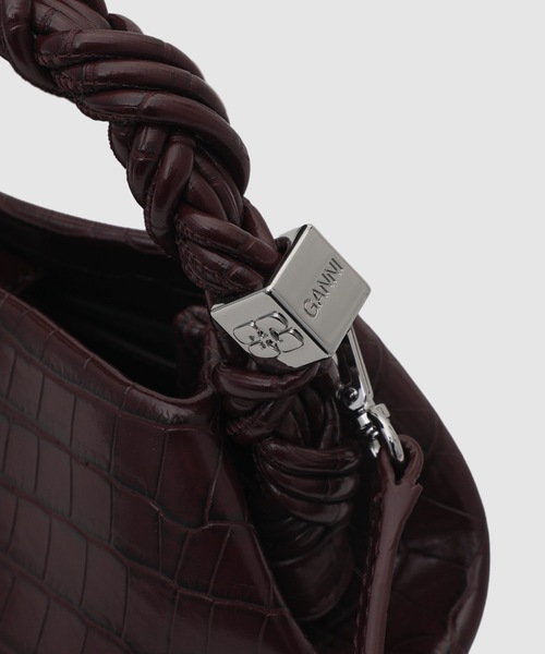 GANNI（ガニー）の「Bou Mini Croco Pelinova（ショルダーバッグ・レディース・バーガンディー・ONE SIZE）」の6枚目の写真