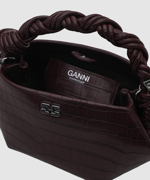 GANNI（ガニー）の「Bou Mini Croco Pelinova（ショルダーバッグ・レディース・バーガンディー・ONE SIZE）」の7枚目の写真