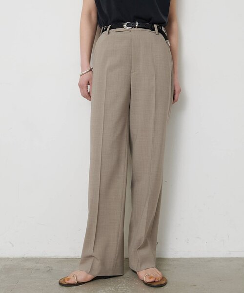 Whim Gazette(ウィムガゼット)の「平織りストレッチパンツ(その他パンツ・レディース・ベージュ/ブラック・36/38)」の1枚目の写真