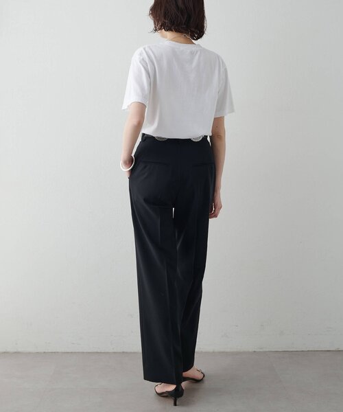 Whim Gazette(ウィムガゼット)の「平織りストレッチパンツ(その他パンツ・レディース・ベージュ/ブラック・36/38)」の6枚目の写真