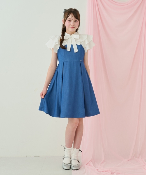 mezzo piano Junior(メゾピアノジュニア)の「メロー&リボンソックス(ソックス/靴下・キッズ・ラベンダー/ブラック/オフホワイト・S(22-25cm))」の5枚目の写真