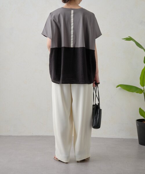 Jena espace merveilleux（ジェナ　エスパスメルヴェイユ）の「ウエストライントロミパンツ（その他パンツ・レディース・チャコールグレー/オフホワイト/ベージュ・FREE）」の5枚目の写真