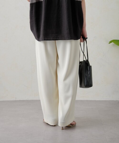 Jena espace merveilleux（ジェナ　エスパスメルヴェイユ）の「ウエストライントロミパンツ（その他パンツ・レディース・チャコールグレー/オフホワイト/ベージュ・FREE）」の6枚目の写真