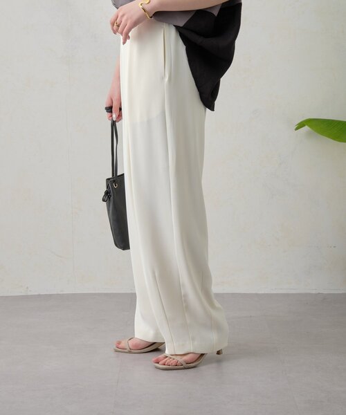 Jena espace merveilleux（ジェナ　エスパスメルヴェイユ）の「ウエストライントロミパンツ（その他パンツ・レディース・チャコールグレー/オフホワイト/ベージュ・FREE）」の7枚目の写真