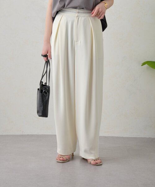 Jena espace merveilleux（ジェナ　エスパスメルヴェイユ）の「ウエストライントロミパンツ（その他パンツ・レディース・チャコールグレー/オフホワイト/ベージュ・FREE）」の8枚目の写真