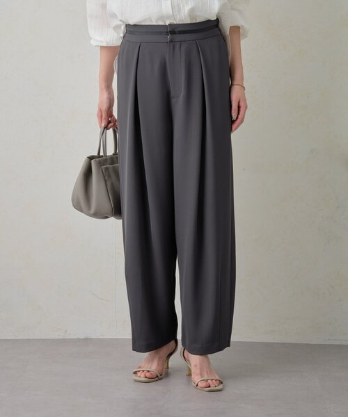 Jena espace merveilleux（ジェナ　エスパスメルヴェイユ）の「ウエストライントロミパンツ（その他パンツ・レディース・チャコールグレー/オフホワイト/ベージュ・FREE）」の10枚目の写真