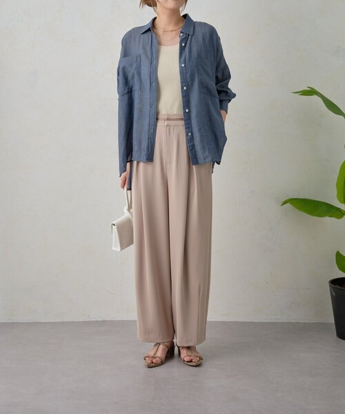 Jena espace merveilleux（ジェナ　エスパスメルヴェイユ）の「ウエストライントロミパンツ（その他パンツ・レディース・チャコールグレー/オフホワイト/ベージュ・FREE）」の17枚目の写真