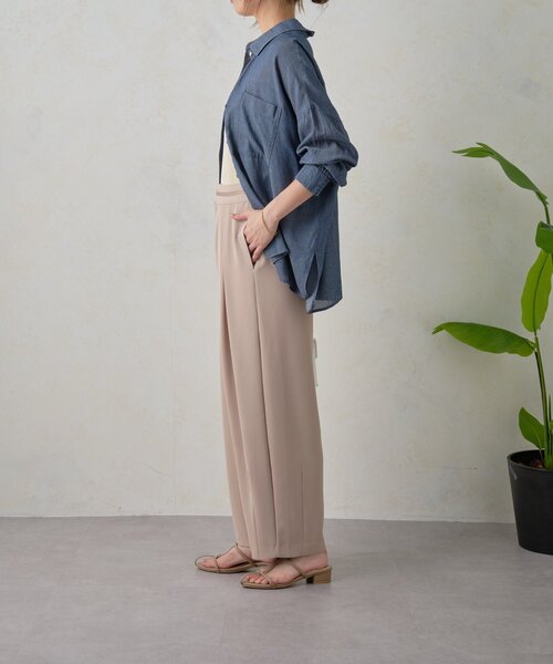 Jena espace merveilleux（ジェナ　エスパスメルヴェイユ）の「ウエストライントロミパンツ（その他パンツ・レディース・チャコールグレー/オフホワイト/ベージュ・FREE）」の20枚目の写真