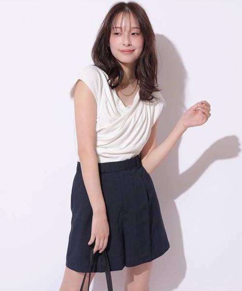 Mystrada(マイストラーダ)の「ドレープニット(ニット/セーター・レディース・ブラック/レッド/ピンク/ホワイト・38)」の12枚目の写真