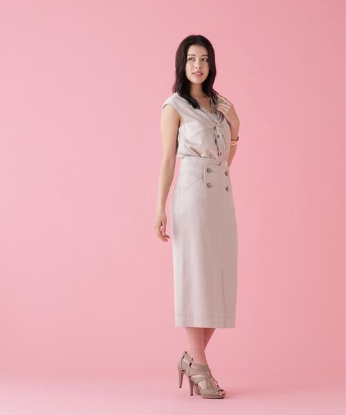 PINKY&DIANNE(ピンキーアンドダイアン)の「◆フロントクロスブラウス(シャツ/ブラウス・レディース・ベージュ/ネイビー・38)」の6枚目の写真