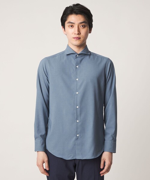 A DAY IN THE LIFE UNITED ARROWS(アデイインザライフユナイテッドアローズ)の「ハイツイスト カッタウェイカラーシャツ-イージーケア・吸水速乾-<A DAY IN THE LIFE>(シャツ/ブラウス・メンズ・ライトブルー/ロイヤルブルー/ホワイト・S/M/L/XL)」の10枚目の写真