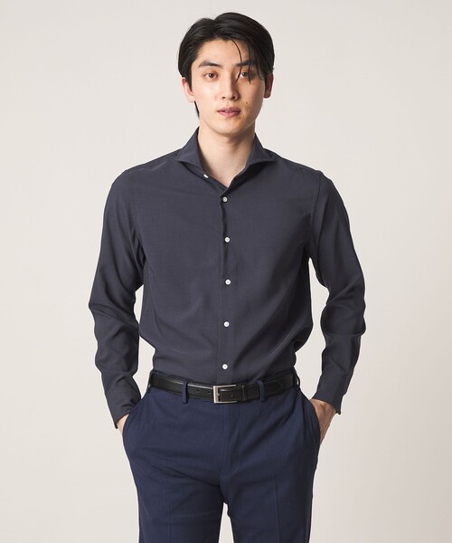 A DAY IN THE LIFE UNITED ARROWS(アデイインザライフユナイテッドアローズ)の「ハイツイスト カッタウェイカラーシャツ-イージーケア・吸水速乾-<A DAY IN THE LIFE>(シャツ/ブラウス・メンズ・ライトブルー/ロイヤルブルー/ホワイト・S/M/L/XL)」の13枚目の写真