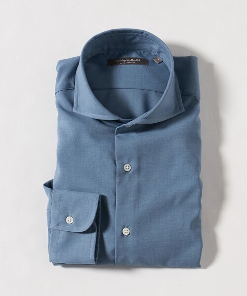 A DAY IN THE LIFE UNITED ARROWS(アデイインザライフユナイテッドアローズ)の「ハイツイスト カッタウェイカラーシャツ-イージーケア・吸水速乾-<A DAY IN THE LIFE>(シャツ/ブラウス・メンズ・ライトブルー/ロイヤルブルー/ホワイト・S/M/L/XL)」の19枚目の写真