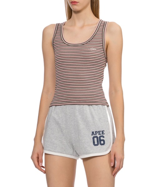 A BATHING APE（アベイシングエイプ）の「APEE EMBROIDERY STRIPE TANK TOP #1（タンクトップ・レディース・ピンク・SMALL/X-SMALL）」の3枚目の写真