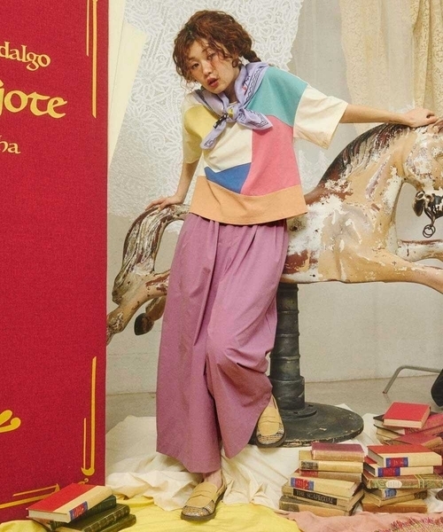 Jocomomola（ホコモモラ）の「【接触冷感】T/C天竺 アップリケTシャツ（Tシャツ/カットソー・レディース・ミント/アイボリー・40）」の19枚目の写真