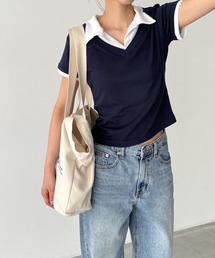 CANAL JEAN | El mar　レイヤード半袖ポロシャツ(ポロシャツ)