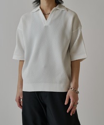 Lui's（ルイス）の「ワッフルショートスリーブスキッパーシャツ（ニット/セーター）」