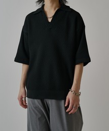 Lui's（ルイス）の「ワッフルショートスリーブスキッパーシャツ（ニット/セーター）」