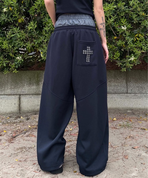 セール】レイヤードポンチスウェットパンツ（スウェットパンツ