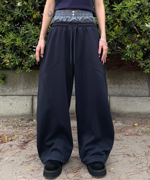 sedacle(セダクル)の「レイヤードポンチスウェットパンツ(スウェットパンツ・レディース・オフホワイト/ブラック系その他/ブラック/ネイビー・SMALL/MEDIUM/LARGE)」の15枚目の写真